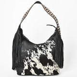 American Darling Hobo Bag Western Hair-On Cowhide Genuine Leather Purse with Fringes and YKK Zipper