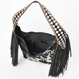American Darling Hobo Bag Western Hair-On Cowhide Genuine Leather Purse with Fringes and YKK Zipper