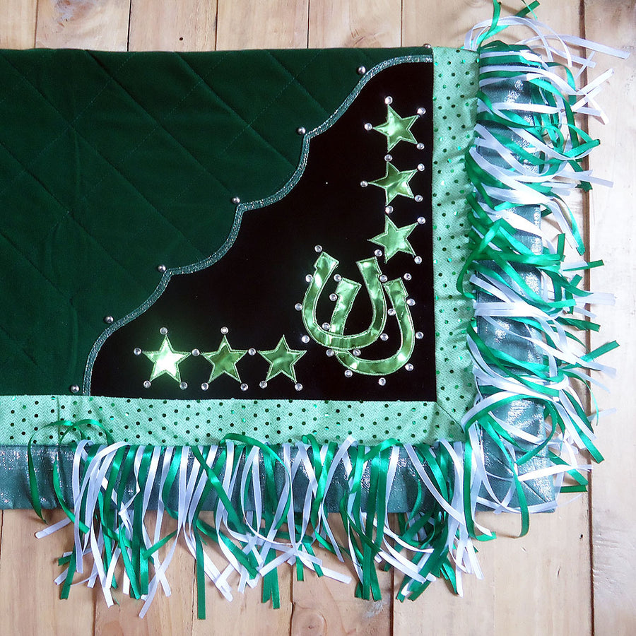 Csb108 Hilason W. Show Barrel Racing Rodeo Saddle Blanket Pad Green – by Hilason – Cowboy and equestrian accessories