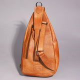 American Darling Chestnut Sling Bag Black White Checkered Panel Crossbody Style