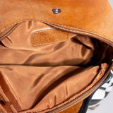 American Darling Chestnut Sling Bag Black White Checkered Panel Crossbody Style