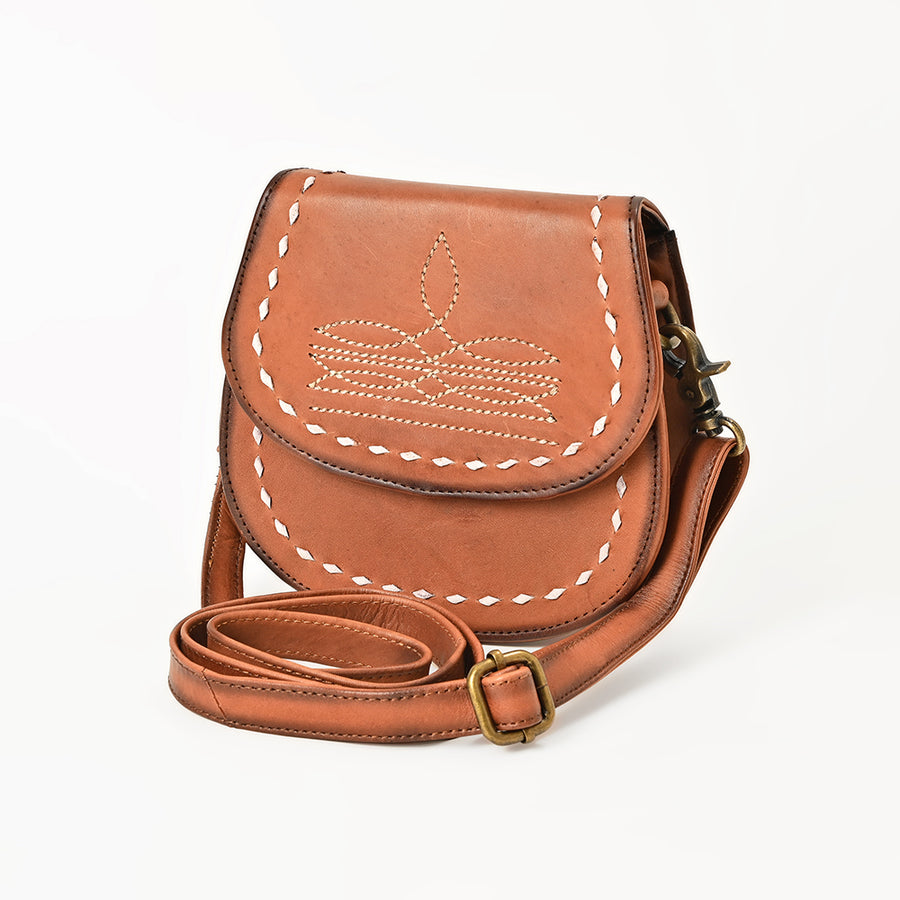 American Darling Crossbody Full Grain Genuine Leather women bag western handbag purse - Uhorse