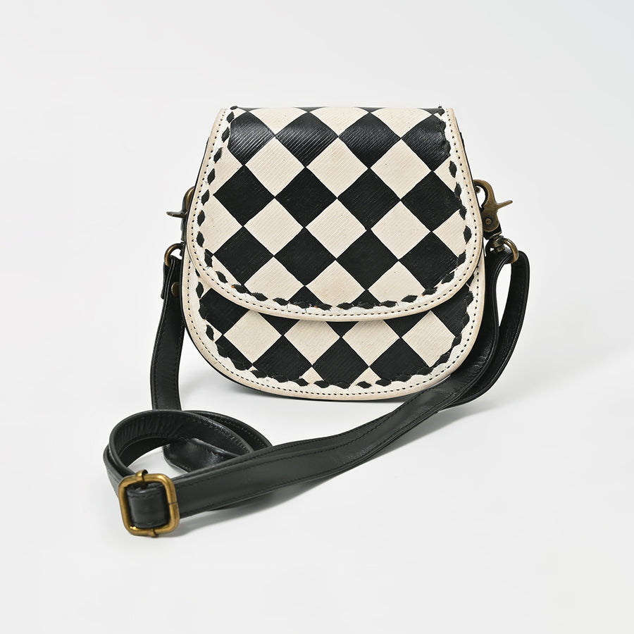 American Darling Western Cross body Bag Buck stitched Genuine Full Grain Leather Handcrafted Small Shoulder Bag
