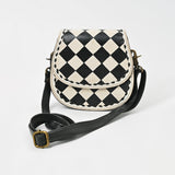 American Darling Western Cross body Bag Buck stitched Genuine Full Grain Leather Handcrafted Small Shoulder Bag