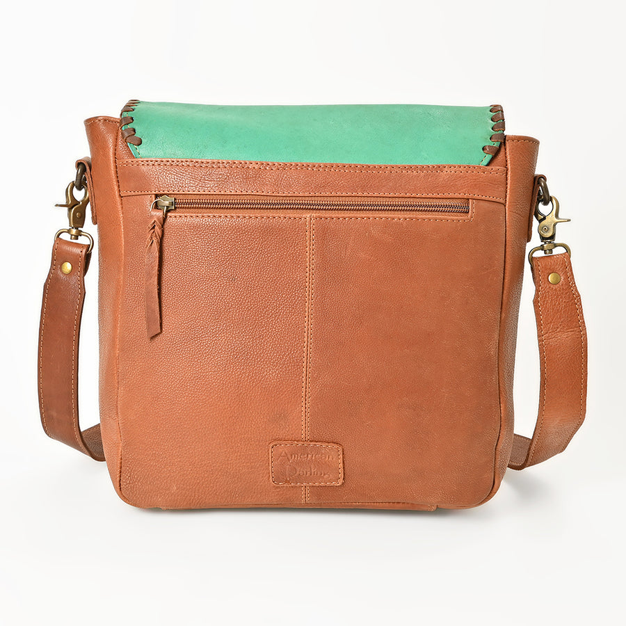 American Darling Western Messenger Bag Handcrafted Hand-Painted Desert Scene Genuine Full Grain Leather Shoulder Bag