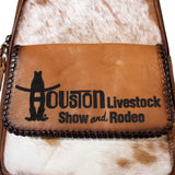 Pecan Rodeo Genuine Hair-on Leather Backpack Travel Rucksack | Houston Livestock Show and Rodeo