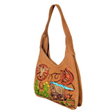 American Darling Western Embroidered Leather Hobo Shoulder Bag