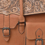 American Darling Hand-Tooled Genuine Leather Briefcase Bag