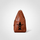 Magnolia Rodeo Genuine Leather Black Embroidered Sling Bag | Houston Livestock Show and Rodeo