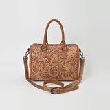 American Darling Hand-Tooled Leather Western Speedy  Bag with Floral