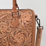 American Darling Hand-Tooled Leather Western Speedy  Bag with Floral