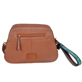 American Darling Western Turquoise Floral Tooled Leather Wristlet & Crossbody Bag with Concho