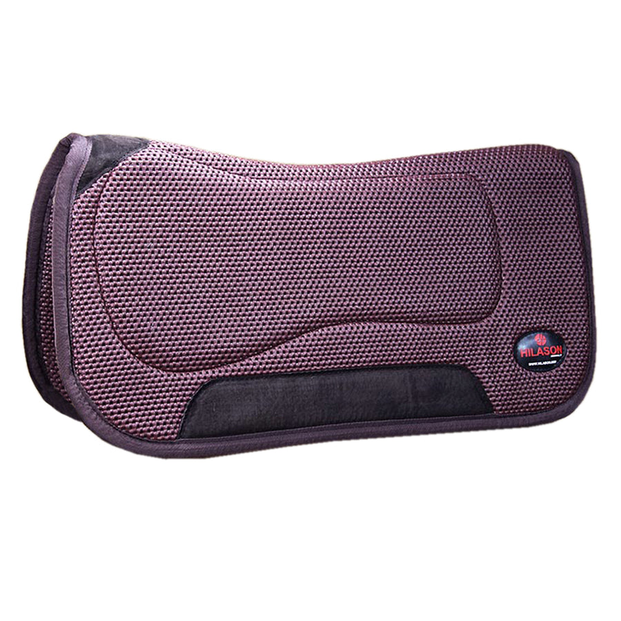 Purple mesh saddle pad with black binding - Uhorse