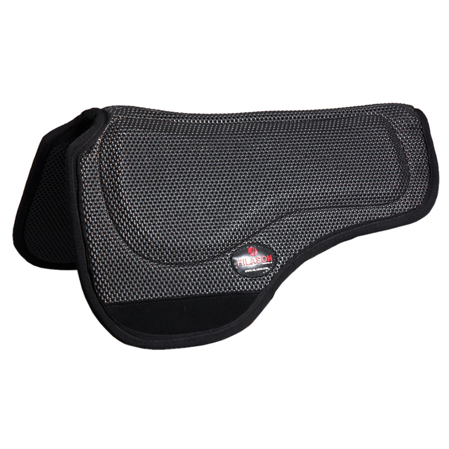 30" X 34" Hilason Air Flow Shock Absorbing Western Drop Rigging Round Saddle Pad - Uhorse