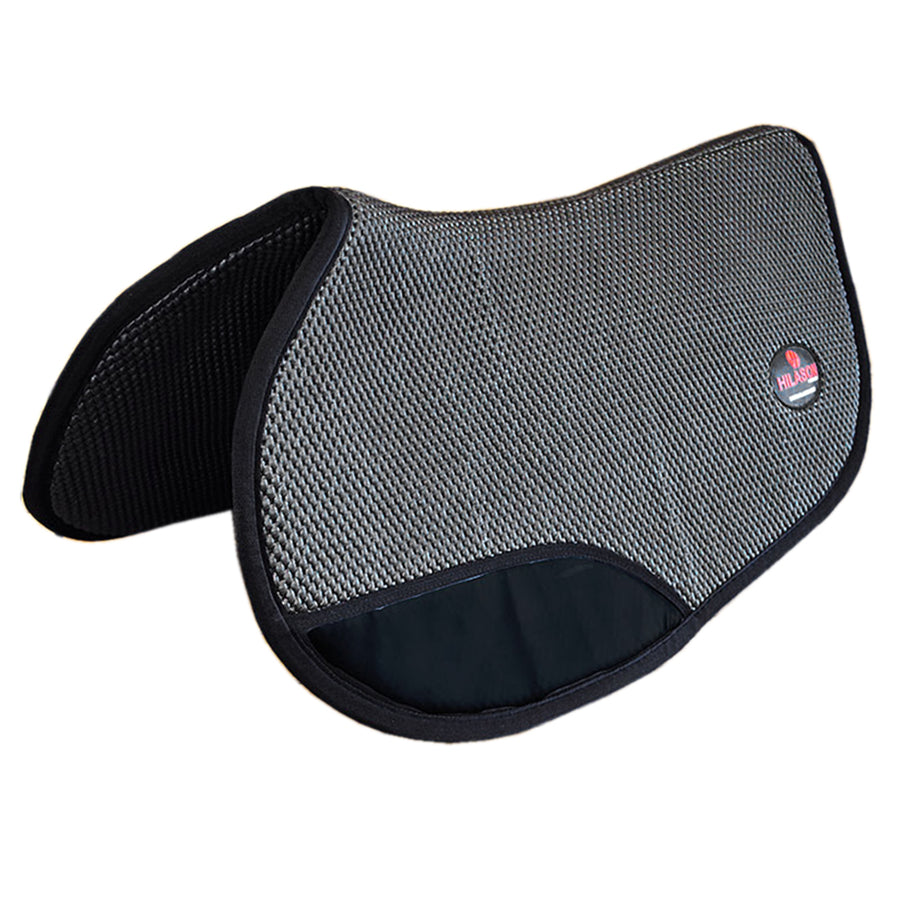 Black and gray mesh saddle pad with neoprene binding - Uhorse