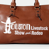 Magnolia Rodeo Genuine Full-Grain Leather Embroidered Tote Bag White | Houston Livestock Show and Rodeo