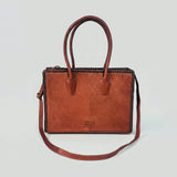 Heritage Rodeo Genuine Leather Black Embroidered Tote Bag Western Whipstitch Handbag | Houston Livestock Show and Rodeo