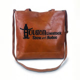 Everyday Rodeo Genuine Leather Black Embroidered Tote Bag | Houston Livestock Show and Rodeo