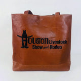 Everyday Rodeo Genuine Leather Black Embroidered Tote Bag | Houston Livestock Show and Rodeo