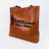 Everyday Rodeo Genuine Leather Black Embroidered Tote Bag | Houston Livestock Show and Rodeo