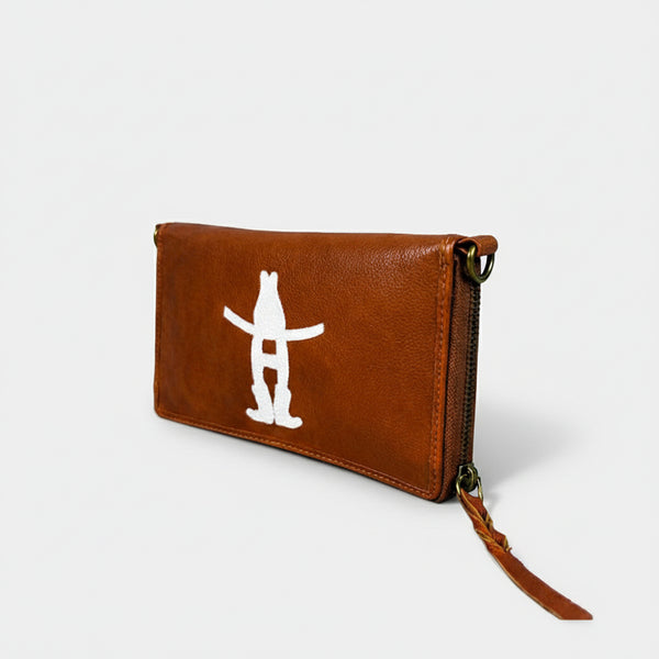 Frontier Rodeo Genuine Leather White Embroidered Organizer Bag | Houston Livestock Show and Rodeo - Uhorse