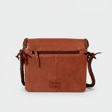 Frontier Rodeo Genuine Leather White Embroidered Crossbody Bag | Houston Livestock Show and Rodeo