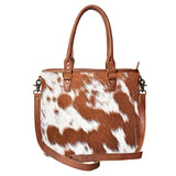 American Darling ADBG201BKW Tote Hair On Genuine Leather Women Bag Western Handbag Purse