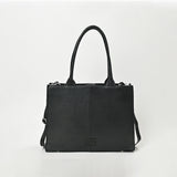 American Darling Black & Silver Checkered Leather Tote Bag with Studded Detail