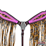 HILASON Western Horse Headstall Breast Collar Genuine American Leather Dark Brown