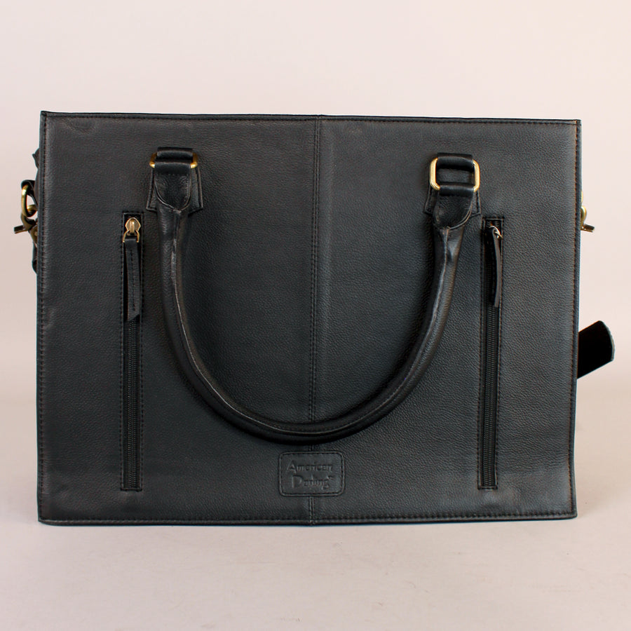 Laurel Sunset Rodeo Handtooled and Grain Leather Tote Bag | Houston Livestock Show & Rodeo