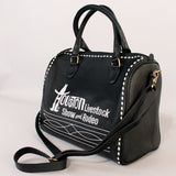 Laurel Midnight Rodeo Black Grain Leather Duffel Bag | Houston Livestock Show & Rodeo