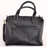 Laurel Midnight Rodeo Black Grain Leather Duffel Bag | Houston Livestock Show & Rodeo