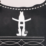 Laurel Midnight Rodeo Black Grain Leather Frindged Crossbody Bag | Houston Livestock Show & Rodeo