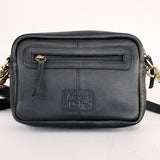 Laurel Midnight Rodeo Black Grain Leather Crossbody Bag | Houston Livestock Show & Rodeo