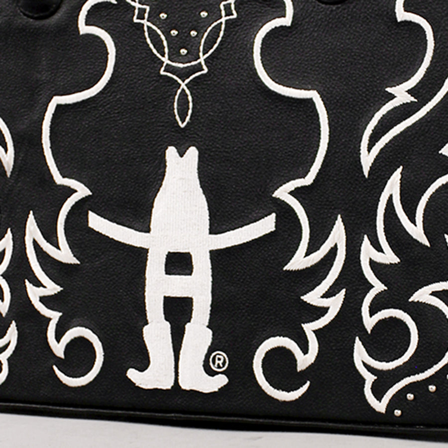 Laurel Midnight Rodeo Black Genuine Leather Tote Bag | Houston Livestock Show & Rodeo