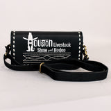 Laurel Midnight Rodeo Black Bootstitch Grain Leather Crossbody Bag | Houston Livestock Show & Rodeo