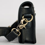 Laurel Midnight Rodeo Black Bootstitch Grain Leather Crossbody Bag | Houston Livestock Show & Rodeo