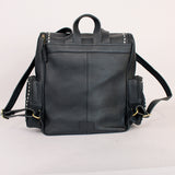 Laurel Midnight Rodeo Black Bootstitch Grain Leather Backpack | Houston Livestock Show & Rodeo