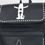 Laurel Midnight Rodeo Black Bootstitch Grain Leather Backpack | Houston Livestock Show & Rodeo