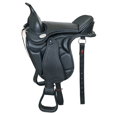 Horse English/Western Hybrid Treeless Saddle Hilason Endurance Trail Pleasure Leather