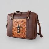 Legacy Rodeo Genuine Leather Hand Tooled Laptop Bag Briefcase | Houston Livestock Show and Rodeo - Uhorse