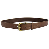 Noble Equestrian Ladies Pony Print Belt Genuine Leather Horseshoe Embossing & Removable Brass Buckle