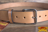 46 In Hilason Full Grain Western Leather Mens Womens Belt Tan