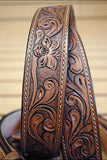 58 In Hilason Hand Tooled Buffalo Hide Western Leather Mens Womens Belt Brown