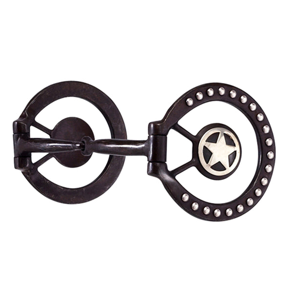 Black metal spur rowels with star conchos - Uhorse