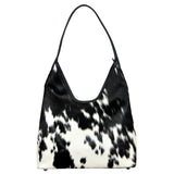 American Darling Black & White Genuine Cowhide Hobo Shoulder Bag