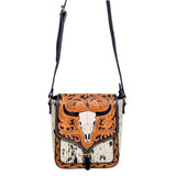 American Darling Western Skull Hair-On Cowhide Crossbody