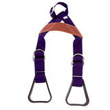 Hilason Saddle Buddy Kids Stirrup  Adjustable Black Nylon with Genuine Cow Leather