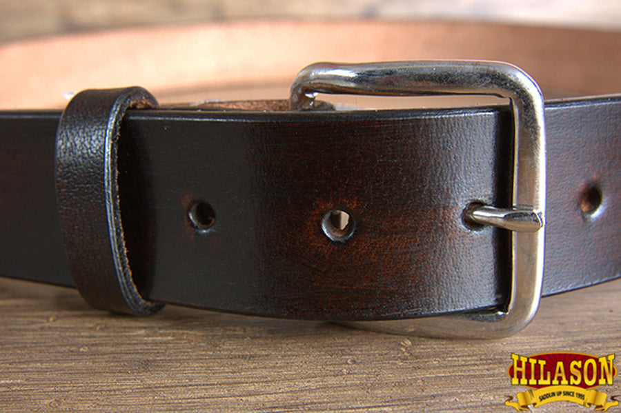 28 In Hilason Full Grain Western Leather Mens Womens Belt Brown