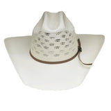 Lonestar Bruce Vented Bangora Straw Cowboy Hat Cattleman Crease, 4 1/4" Brim